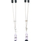 Spartacus Adjustable Tweezer Nipple Clamps w/Purple Beads