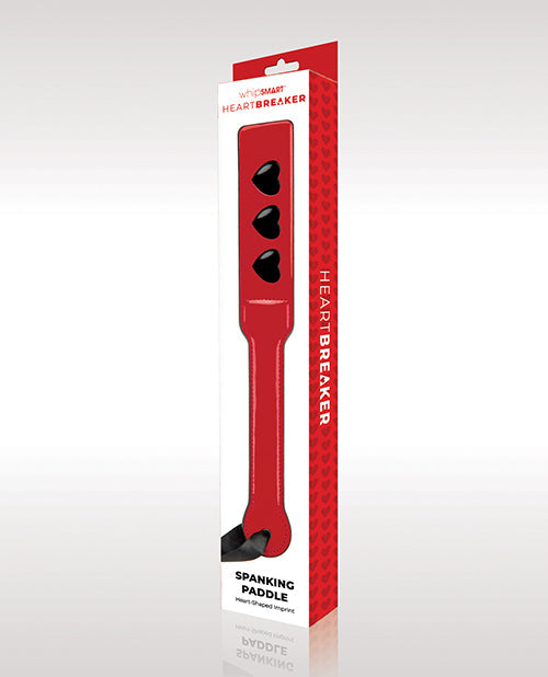 WhipSmart Heartbreaker Spanking Paddle - Red/Black