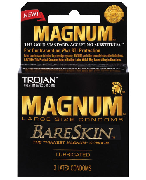 Trojan Magnum Bareskin Condoms - Pack of 3