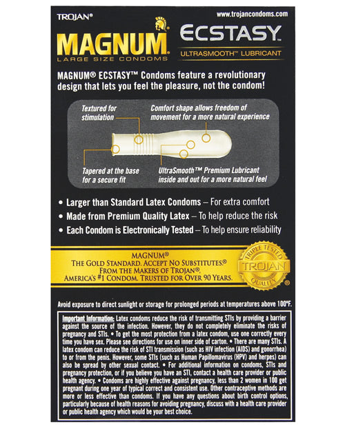 Trojan Magnum Ecstasy Condoms - Box of 10