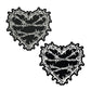 Pastease Premium Barbed Wire Heart Reflective - Black O/S