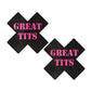 Pastease Premium Great Tits Cross - Black/Pink O/S