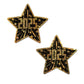 Pastease 2025 Happy New Year Star Nipple Covers - Black/Gold O/S