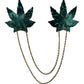 Pastease Chains Disco Weed Leaf - Green O/S