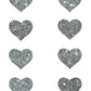 Pastease Premium Mini Glitter Hearts - Silver Pack of 8