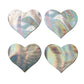 Pastease Premium Petites Holographic Heart - Silver O/S Pack of 2 Pair