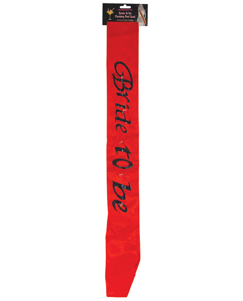 Bride to Be Flashing Sash - Red