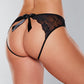 Adore Sheer Teaz Open Panty Black O/S