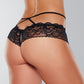 Adore Dare Me Cross Waist Open Lace Panty Black O/S