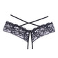 Adore Dare Me Cross Waist Open Lace Panty Black O/S