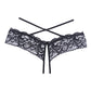 Adore Dare Me Cross Waist Open Lace Panty Black O/S