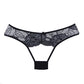 Adore Kiss Mesh & Lace Open Panty Black O/S