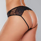 Adore Kiss Mesh & Lace Open Panty Black O/S