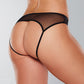 Adore Wild Nite Mesh Open Back Panty Black O/S