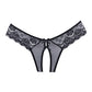 Adore Foreplay Lace & Mesh Front Open Panty Black O/S