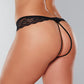 Adore Foreplay Lace & Mesh Front Open Panty Black O/S