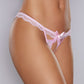 Adore Peach-y Lace & Mesh Open Panty Pink O/S