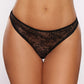 Allure All Wrapped Up Thong w/Bow - Black O/S