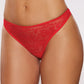 Allure All Wrapped Up Thong w/Bow - Red O/S