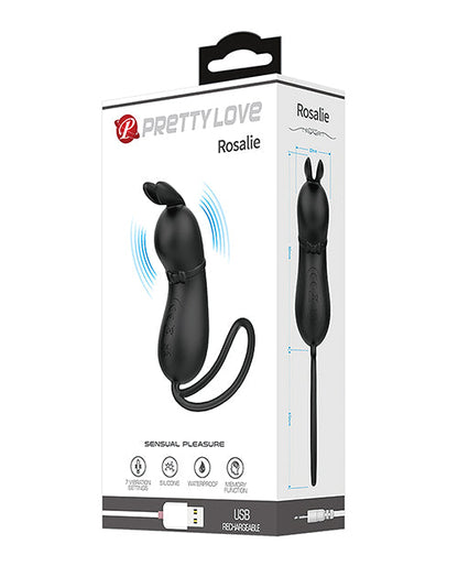 Pretty Love Rosalie Tethered Clit Stimulator - Black