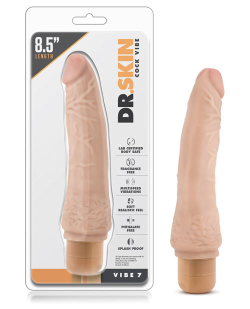 Blush Dr Skin Vibrating Dildo | 8.5" Big Dildo #7 | Beige Realistic Dildo | Best Vibrator for Women