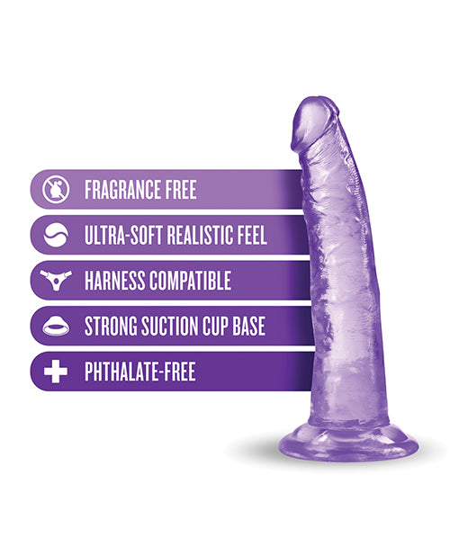 Blush B Yours Plus Realistic Dildo | 7" Big Dildo | Purple Suction Cup Dildo