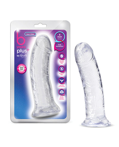 Blush B Yours Plus Realistic Dildo | 8" Big Dildo | Clear Suction Cup Dildo