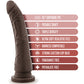 Blush Plus Large Dildo | 9" Posable Big Dildo | Chocolate Suction Cup Dildo | Best Dildo