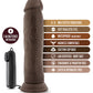 Blush Throb Vibrating Dildo | 9.5" Big Dildo | Chocolate Suction Cup Dildo