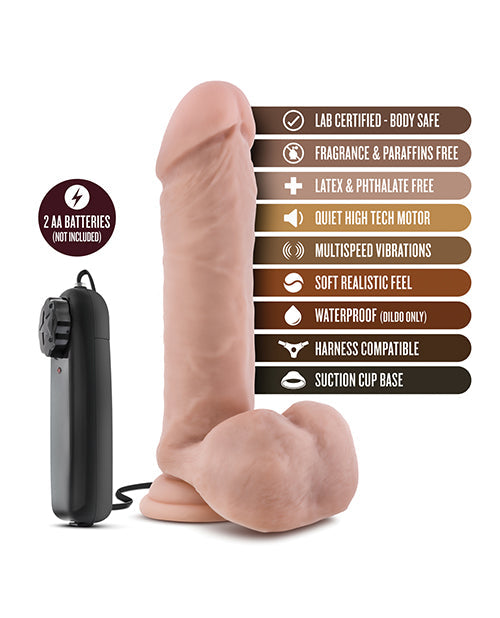 Blush Large Dildo | Goalie 8" Vibrating Dildo | Vanilla Suction Cup Dildo | Best Dildo