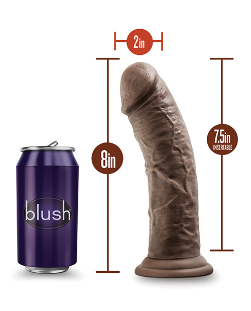 Blush Large Dildo | 8" Posable Big Black Dildo | Chocolate Suction Cup Dildo | Best Dildo