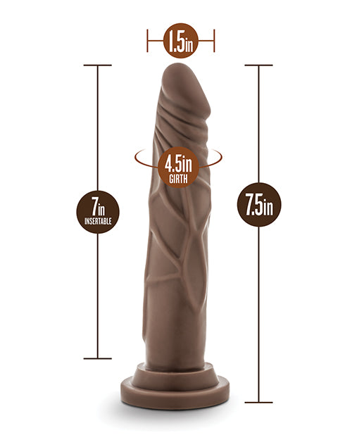 Blush Large Dildo | 7.5" Big Black Dildo | Chocolate Suction Cup Dildo | Best Dildo