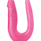 Blush B Yours 12.5" Big Dildo | Sweet Double Dildo | U-Shape Curved Pink Dildo | Realistic Dildo