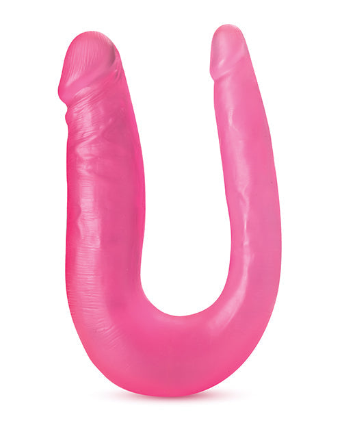 Blush B Yours 12.5" Big Dildo | Sweet Double Dildo | U-Shape Curved Pink Dildo | Realistic Dildo