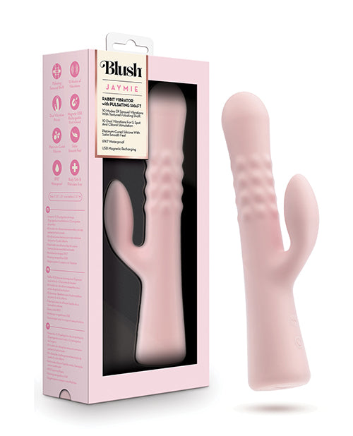 Blush Jaymie Rabbit Vibrator | Pink G Spot Vibrator | 10-Mode Clit Vibrator | Best Vibrator for Women