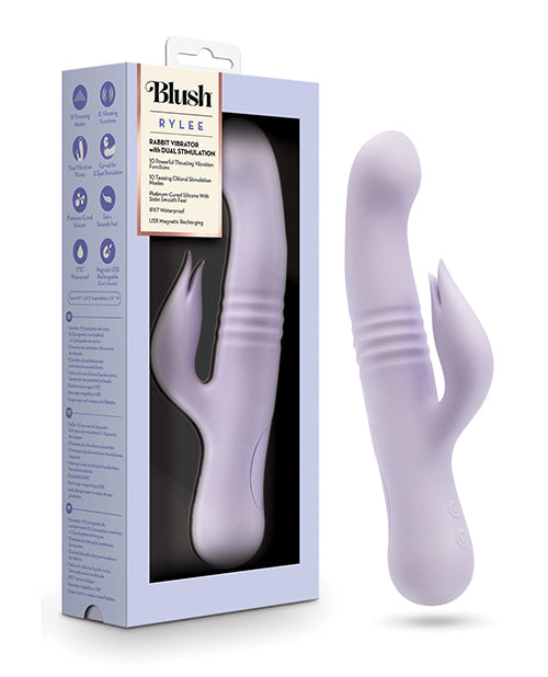 Blush Rylee Thrusting Vibrator | Rabbit Vibrator | Lavender G Spot Vibrator | Clit Vibrator | Best Vibrator for Women