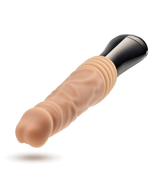 Blush Dr. Skin Silicone Dr. Knight Thrusting Gyrating Vibrating Dildo - Beige