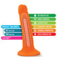 Blush Neo Large Dildo | Dual Density 6" Big Dildo | Orange Suction Cup Dildo | Best Dildo