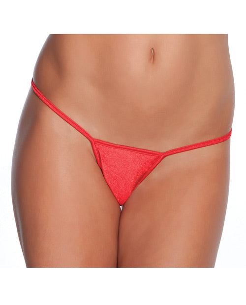 Low Rise Lycra G-String Red XL