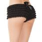 Ruffle Shorts w/Back Bow Detail Black O/S