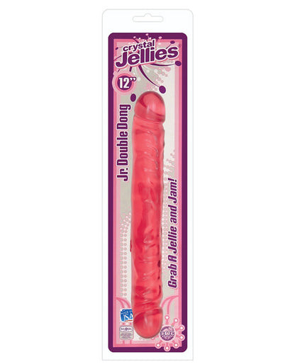 Crystal Jellies Realistic Dildo | 12" Big Dildo | Double Dildo | Pink Dildo | Veiny Large Dildo