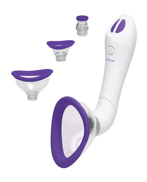 Bloom Intimate Body Automatic Vibrating Rechargeable Pump - Purple/White