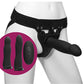 Body Extensions Be Naughty Vibrating 4 Piece Strap On Set - Black