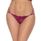 Double Strap Lace Thong - Wine M/L