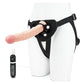 Lux Fetish 8.5" Realistic Vibrating Dildo w/Strap On Harness Set