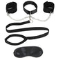 Lux Fetish Collar Cuffs & Leash Set - Removable