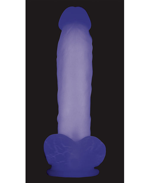 Evolved Luminous Realistic Dildo | Large Purple Dildo | Flexible Suction Cup Dildo