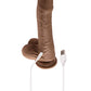 Evolved Peek A Boo Big Dildo | 10-Speed Vibrating Dildo | Dark Suction Cup Dildo