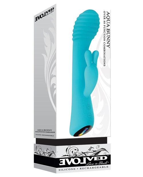 Evolved Rabbit Vibrator | Aqua Bunny G Spot Vibrator | Aqua Clit Vibrator | Best Vibrator for Women