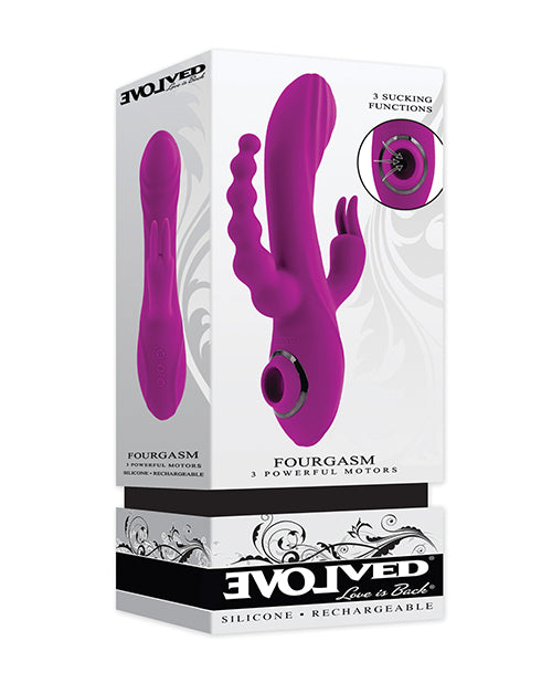 Evolved Rabbit Vibrator | Fourgasm 10-Speed G Spot Vibrator | 3-Motor Purple Clit Vibrator | Best Vibrator for Women